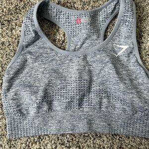 Gray Seamless Sports Bra